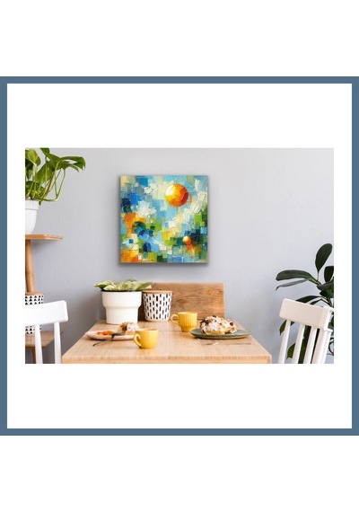 Buradabulabilirsin Yaz Mevsimi Kanvas Tablo 60x60cm Bbz Çok Renkli