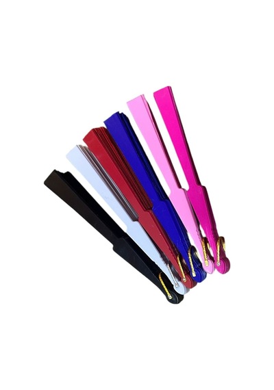 Yelpaze Organizasyon Sponsor Yelpaze Düz Renk Karışık Set 6 Adet Set Yelpaze