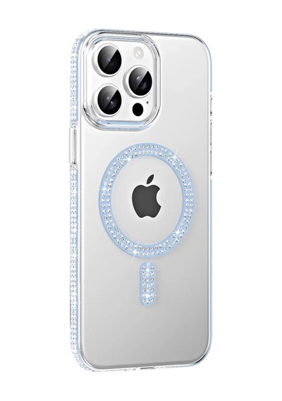 Joko  Apple   Uyumlu  iPhone 14 Pro Max Move Taşlı Magsafe Kapak - Mavi