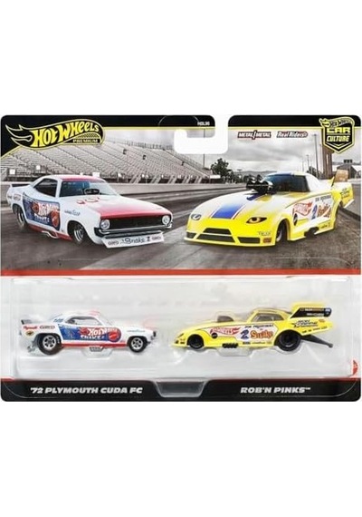 1:64 Premium Car Culture 2'li Paket 72 Plymouth Cuda Fc - Rob'n Pınks Jbl01