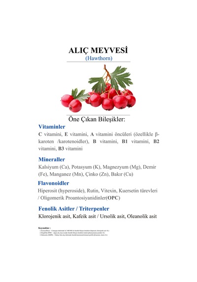 Alıç Meyvesi Bitkisel Sıvı Ekstraktı 250ml - Takviye Edici Gıda