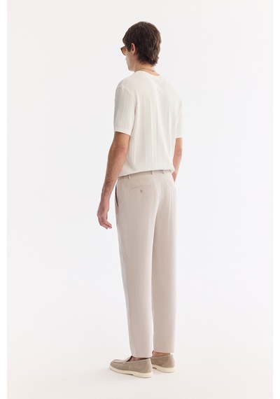 Avva Erkek Bej Yanı Lastikli Soft Touch Relaxed Fit Chino Pantolon A61y3217