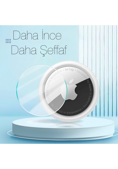 Ally Apple Uyumlu  Airtag Ön Taraf Çizik Ve Yüzey Koruyucu Jelatin Film- 5775