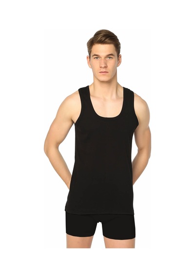 Erkek Siyah Ribana Atlet Likralı Boxer Takım Elf568t01020114ccm Siyah