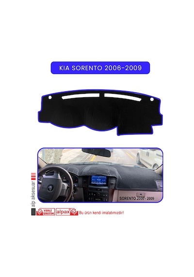 Kia Sorento 2006-2009torpido Koruma Halısı Mavi Kenar