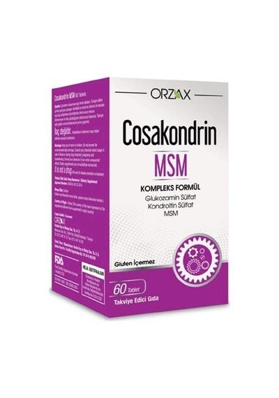Orzax Cosakondrin Msm 60 Tablet Sku: Mırstk636d014771