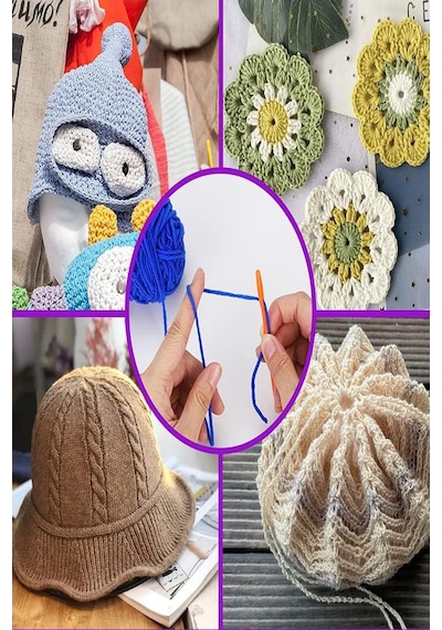 Renkli Plastik Çuvaldız Yün İğnesi 24 Cm 20 Adet Plastik Dikiş İğnesi Yün Örgü Dikme İplik İğne Dokuma İğnesi