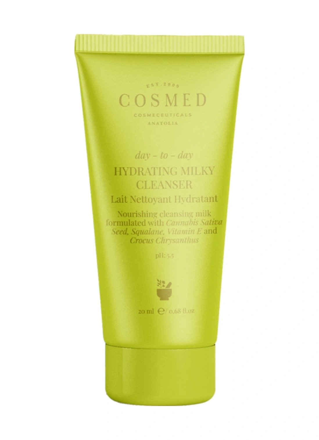Cosmed Day-to-Day Hydrating Milky Cleanser - Yüz Temizleme Sütü Kuru Ciltler için Temizleyici 20 ML