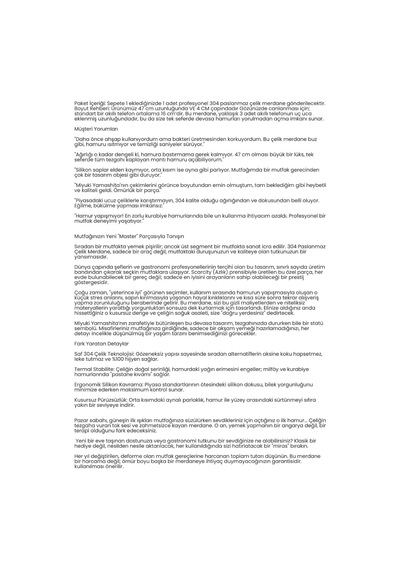 Transformacion Çelik Merdane - Profesyonel Hamur Açma Merdanesi - 304 Paslanmaz Çelik Mutfak Merdanesi