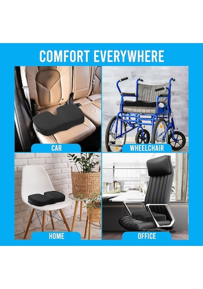 Tr Nefes Alabilir Hafızalı Köpük Koltuk Minderi Tailbone Hassasiyet Kesici W/mesh Ve Kadife Kılıflar - Masa Sandal Diğer