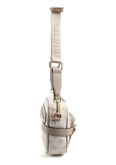 Silver Polo Sp1256 Kadın Çapraz Çanta Monogram Bej-kum