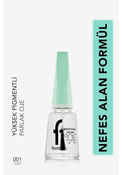 Flormar Breathing Color Yüksek Pigmentli Parlak Bitişli Oje 001