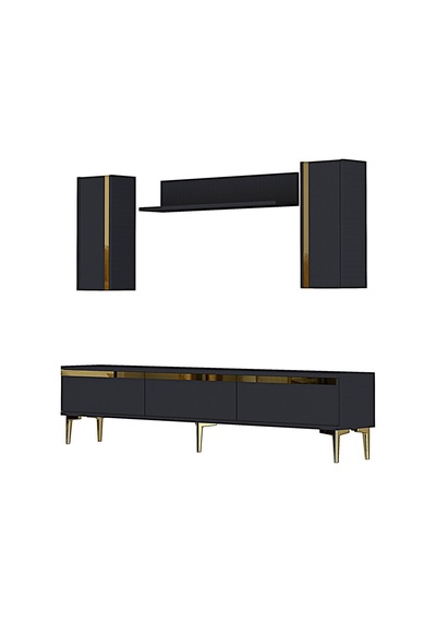 Tvr1898ag - Anka Tvr180 Tv Ünitesi Takım , Tv Sehpası Antrasit-gold 180cm