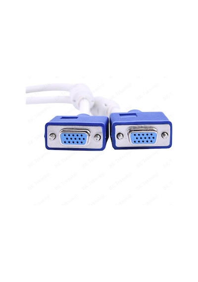 Yüksek Kalite Vga Çoklayıcı Monitör Kablosu 1 Giriş 2 Çıkış