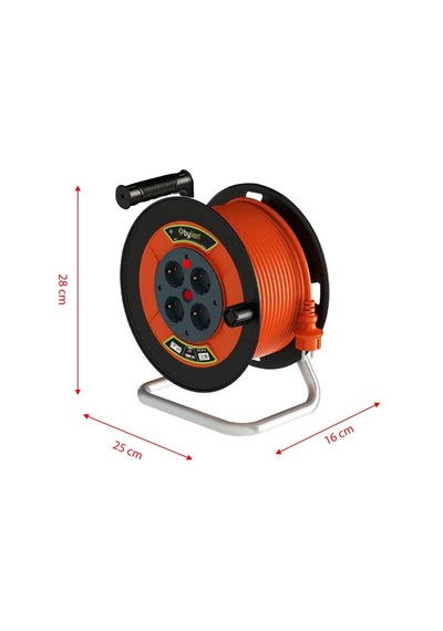 Bylion Pse20315f Mini Plastik Gövde Makaralı Kablo 3x1.5mm - 20 Mt 20 M