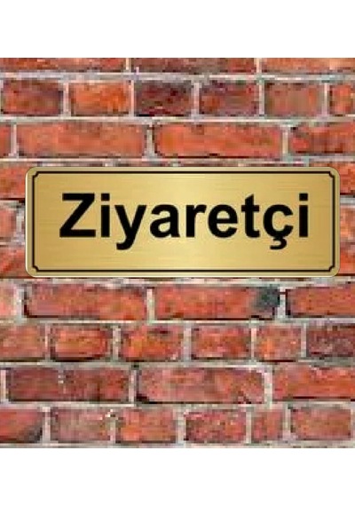 10X20 Cm Ziyaretçi Yazılı Metal Yönlendirme Levhası