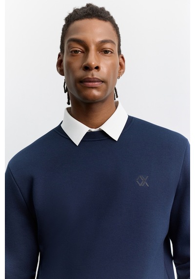 Avva Erkek Lacivert Bisiklet Yaka 3 İplik Şardonlu -5 Dereceye Dayanıklı Regular Fit Sweatshirt A62y1291 Avva Erkek Lacivert Bisiklet Yaka 3 İplik Şardonlu -5 Dereceye Dayanıklı Regular Fit Sweatshirt A62y1291