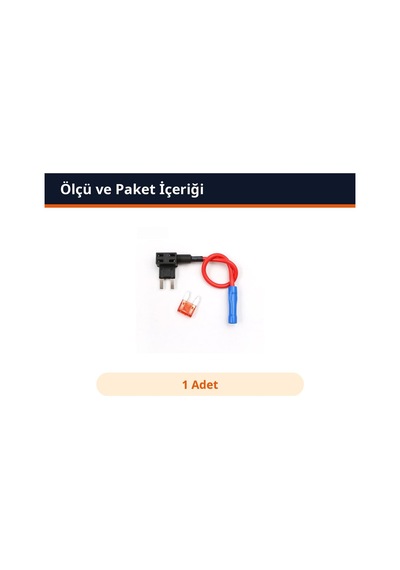 Trobus Fuse Tap Sigorta Çoklayıcı Mini Bıçak Tipi Adaptör 1 Adet Diğer