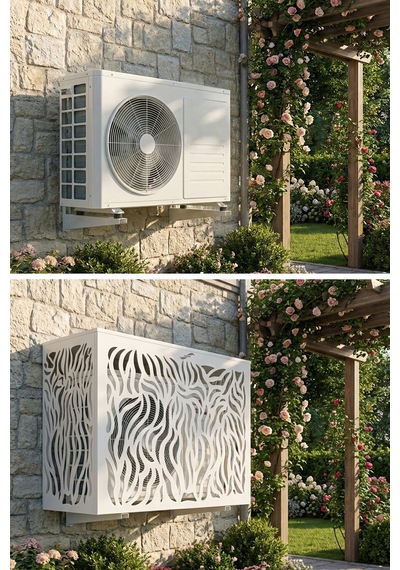 Klima Motoru/dış Ünite Gizleme/koruma Kafesi Xl 120x62x150 H Cormoran Beyaz