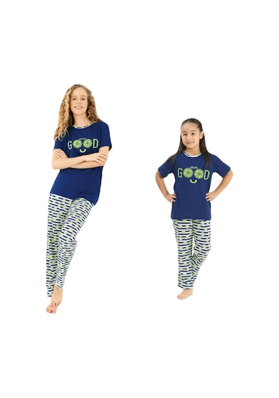 Yeni İnci 4 Çift Anne Kız Baba Oğul Aile Pijama Takım 001
