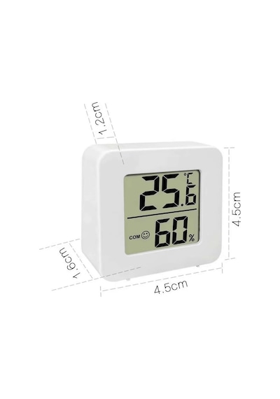 45mm Mini Nem Sıcaklık Ölçer Hava Durumu Isı Gösterge Dijital Ekran Termometre Ev Oda Ofis Kuluçka