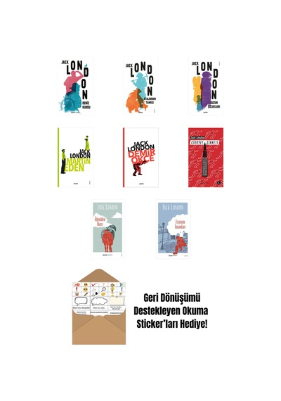 Jack London 8 Kitap Set + Okuma Sticker'ları