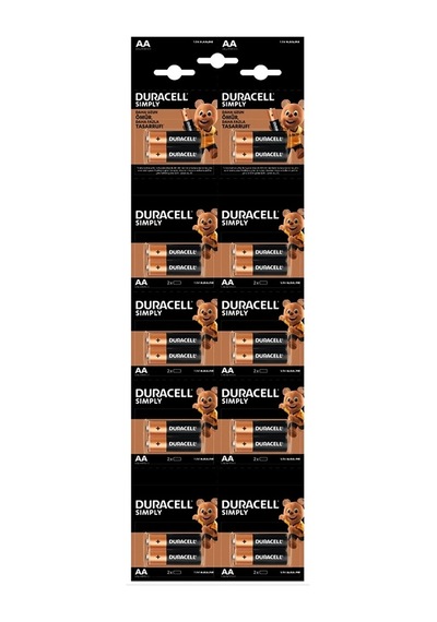 Duracell Kalem Pil Alkalin 20 Parça Bx40