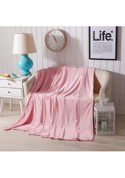Mulberry Wellsoft Battaniye Televizyon Battaniyesi Peluş Polar Battaniye Tek Kişilik 170 230 Pembe