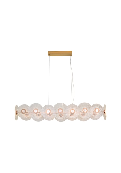 Vetro 18'li Sıralı Led Salon Avize Gold