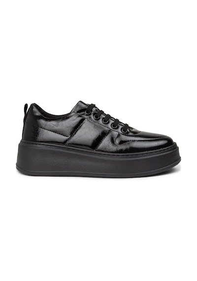 Deery Kadın Vintage Rugan Siyah Sneaker Ayakkabı - Ce483zsyhc01 Siyah