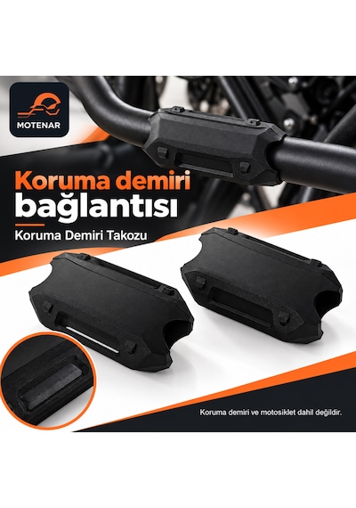 Motenar Motosiklet Koruma Demiri Takozu Siyah Bir Çift