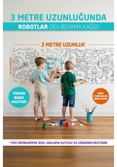 Robotlar Boyama Kağıdı