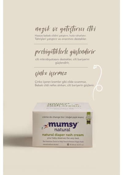 Doğal Pişik Kremi 100 Ml Organik Doğal İçeriklerle Hassas Ciltler İçin Özel Formül