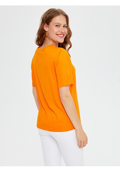 Yuvarlak Yaka Kısa Kol T-shirt S25tsh002 Bs25tsh00261 Orange