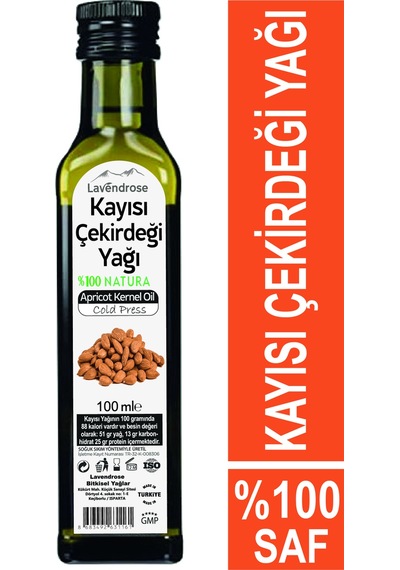 Lavendrose %100 Saf ve Doğal Kayısı Çekirdeği Yağı 100 ML