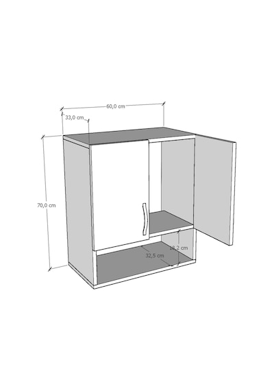 Modern Banyo Üst Modül Beyaz