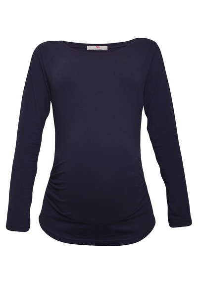Luvmabelly 2301-2309 Pamuklu Uzun Kollu Hamile T-shirt-lacivert