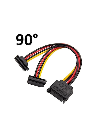 90 Derece Sata Power Çoğaltıcı 2 Li Y Splitter Sata Güç Kablo 90 Derece Sata Power Çoğaltıcı 2 Li Y Splitter Sata Güç Kablo