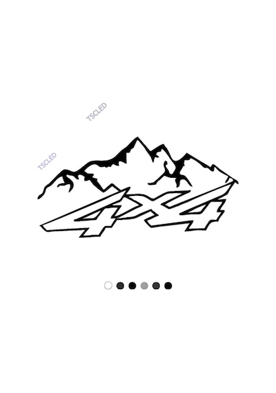 4X4 Dağ Off Road Için Sticker 15Cm