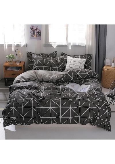Mulberry Çift Taraflı Battal Boy Nevresim Takımı Antrasit 240 x 260 Antrasit