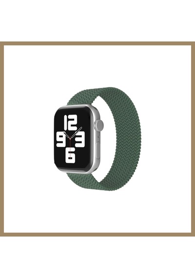 Kahveci.store Watch 38mm Uyumlu Ayarlı Solo Silikon Kordon - Haki Yeşil 22
