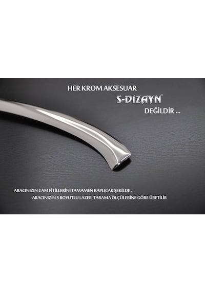 S-dizayn Renault Fluence Krom Cam Üst Çıtası 4 Prç 2010-2016