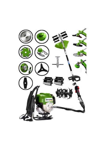 Dragro DRG-2PR Y7 4x4 Bahçe Seti 2 Zamanlı Sırt Tipi Benzinli Motorlu Tırpan Ot Çim Çayır Biçme Kesme Makinesi