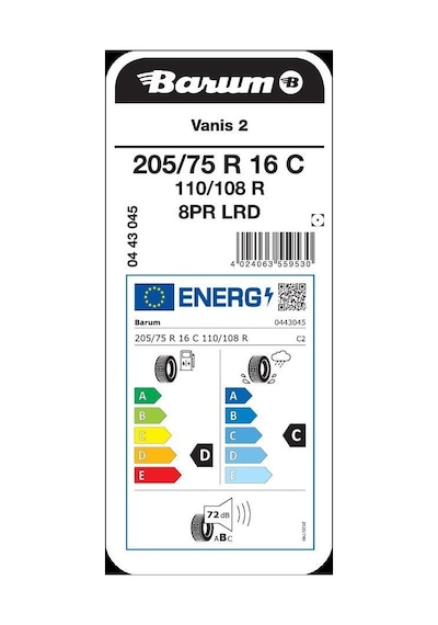 Barum 205/75R16C 110/108R Vanis 2 8PR Yaz Lastiği 2023