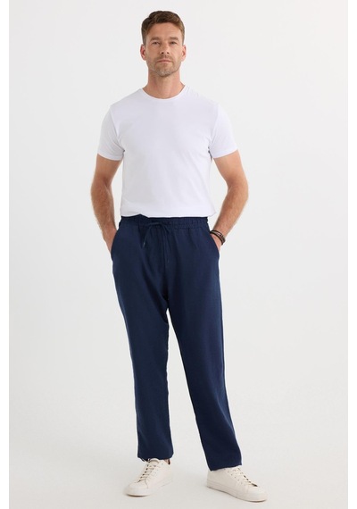 Tudors Erkek Standart Fit Normal Kesim Beli Bağcıklı Geniş Paça Lacivert Pantolon-37579 Lacivert Tudors Erkek Standart Fit Normal Kesim Beli Bağcıklı Geniş Paça Lacivert Pantolon-37579 Lacivert