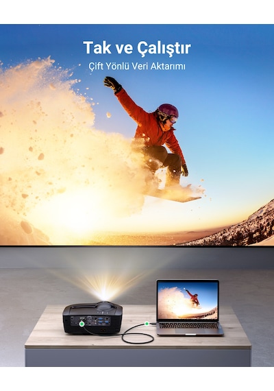 Ugreen 10135 Hdmı Dvı 1080p Çift Yönlü Görüntü Aktarma Kablosu
