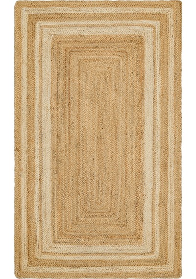 Eko Halı Echo Ech 10 Natural Whıte Xw El Dokuma Naturel Jüt Hasır Halı - 120X180