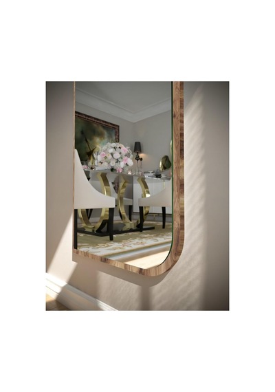 Ceviz Çapraz Oval Dekoratif Boy Aynası 40x120,ceviz Diğer