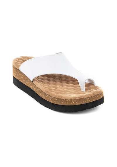 Muya Hora Anatomik Taban Topuk Dikeni Kadın Terlik Beyaz
