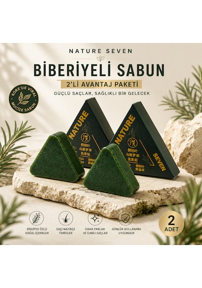 Biberiyeli Saç Bakım Sabunu Saç Dökülmesine Karşı Destekleyici Bakım İkili Set